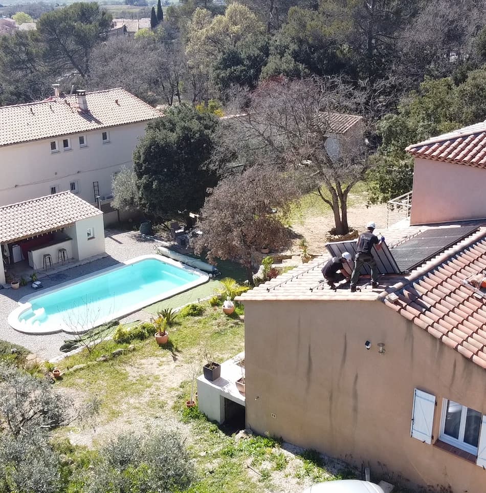 Installation de chauffe eau solaire à Pourrières